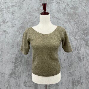 Gap Vintage Mohair Blend Short Sleeve Open Knit Pullover Sweater